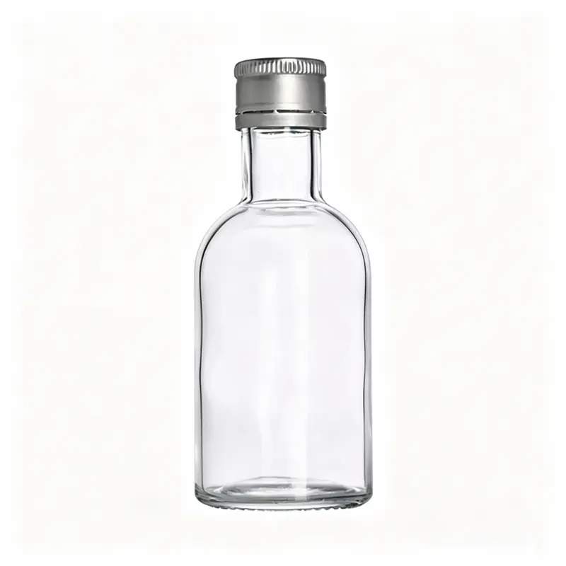 ایلومینیم کیپ کے ساتھ 100ml خالی گلاس شراب کی بوتلیں۔