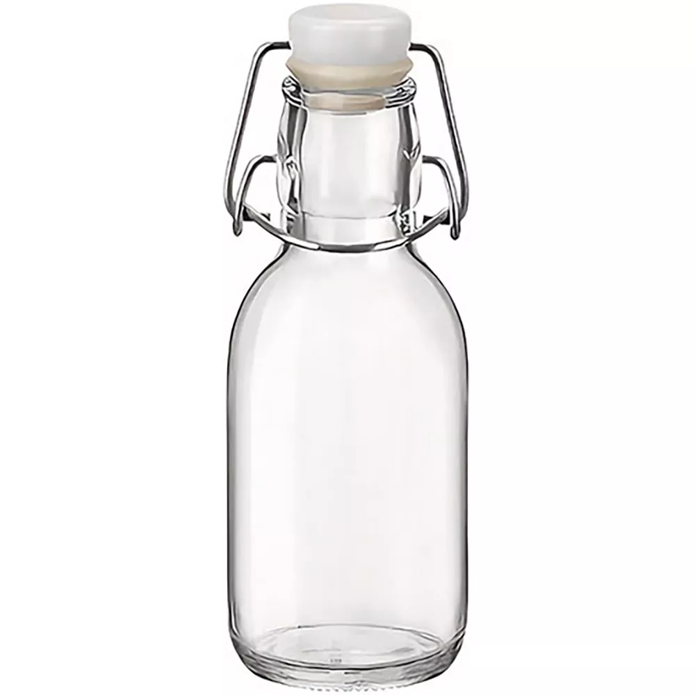 سنیپ ڈھکنوں کے ساتھ 200ml شیشے کی بوتلیں۔