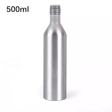 ROPP سکرو کیپ کے ساتھ 500ml پتلی لمبی ایلومینیم شراب کی بوتل